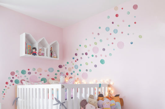 Watercolor polka dots