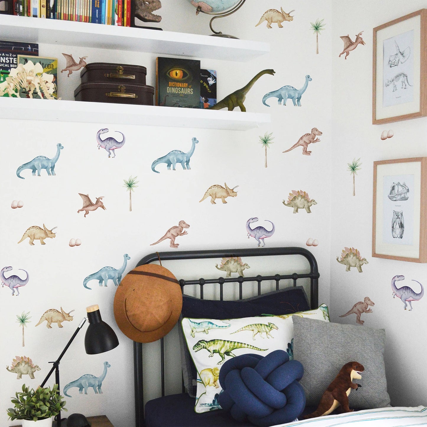 Watercolor Dinosaur Cartoon