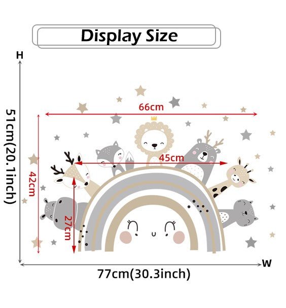 Starry Animals Rainbow - WallStick