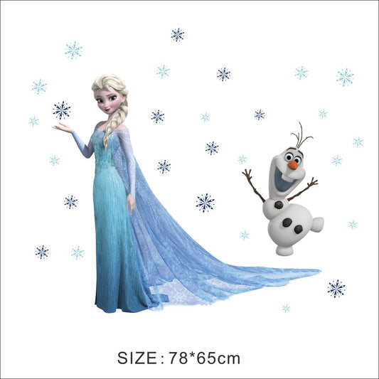 Frozen - Elsa & Olaf Snow Friends PVC Wall Sticker - 45x60cm