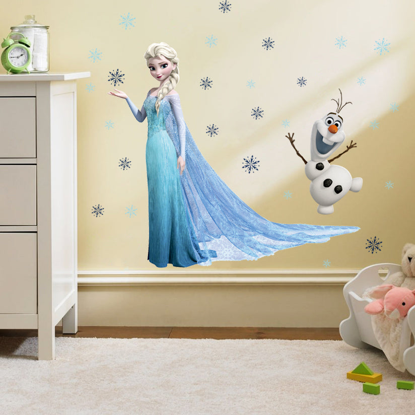 Frozen - Elsa & Olaf Snow Friends PVC Wall Sticker - 45x60cm