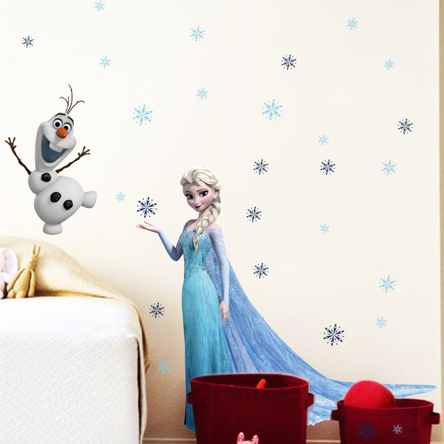 Frozen - Elsa & Olaf Snow Friends PVC Wall Sticker - 45x60cm