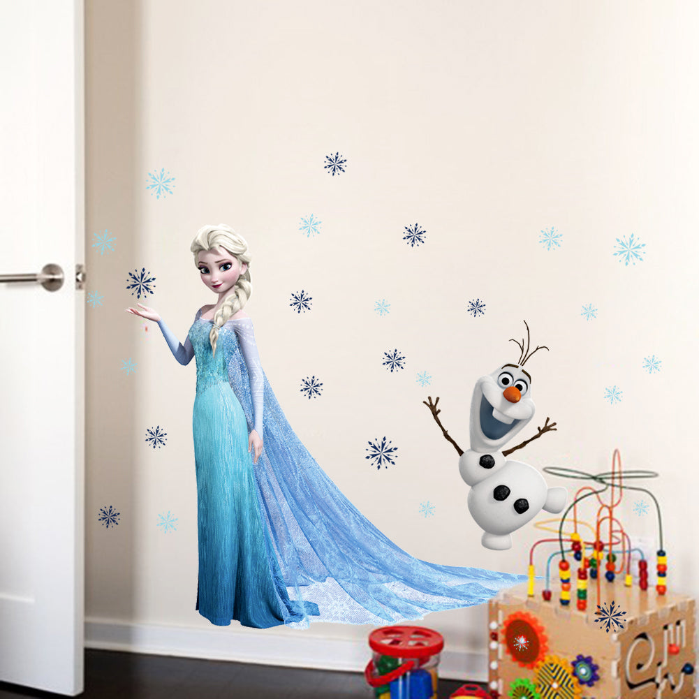 Frozen - Elsa & Olaf Snow Friends PVC Wall Sticker - 45x60cm