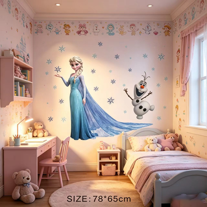 Frozen - Elsa & Olaf Snow Friends PVC Wall Sticker - 45x60cm