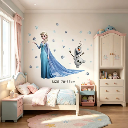 Frozen - Elsa & Olaf Snow Friends PVC Wall Sticker - 45x60cm