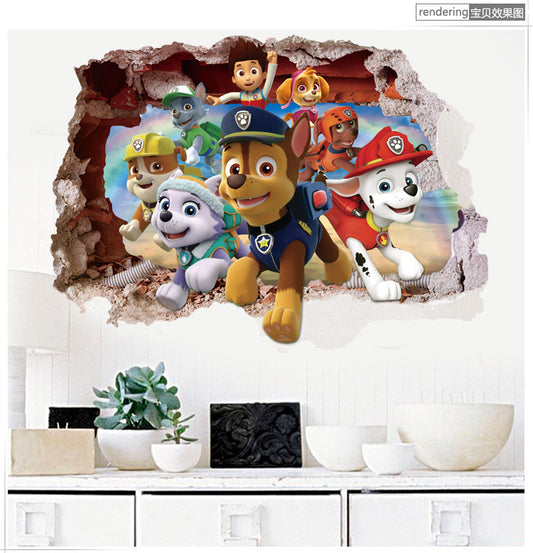 Paw Patrol wall break landscape