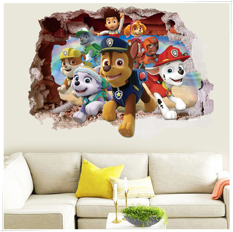 Paw Patrol wall break landscape