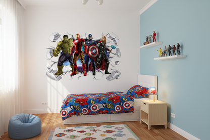 Avengers Wall smash landscape 60x90