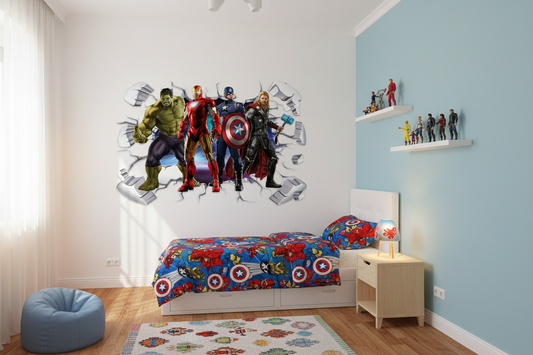 Avengers Wall smash landscape 60x90