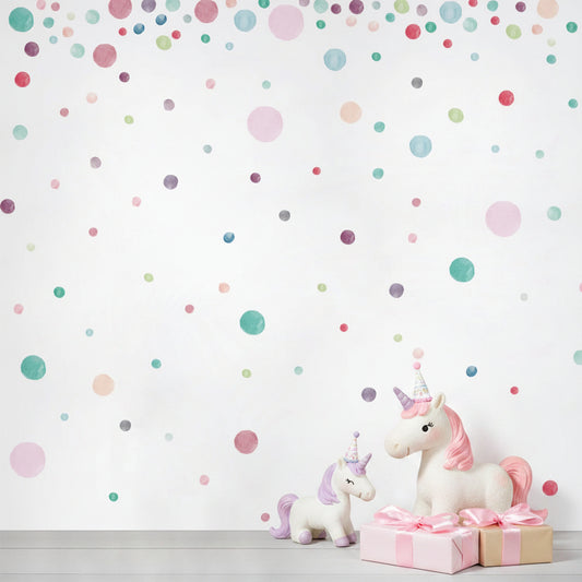 Watercolor polka dots