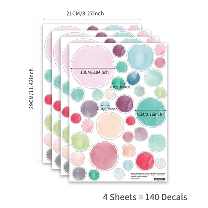 Watercolor polka dots