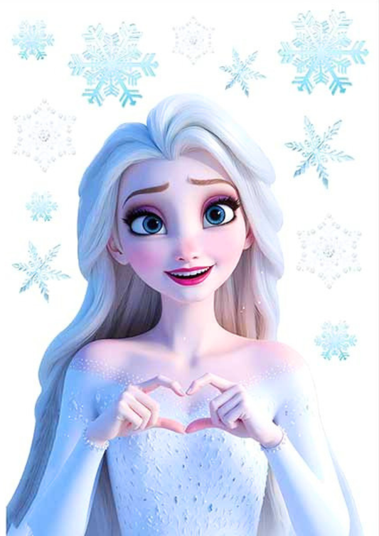 Elsa Ice Magic PVC Wall Sticker - 40x60cm