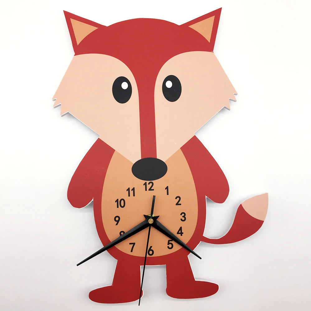 Cartoon Fox Wall Clock