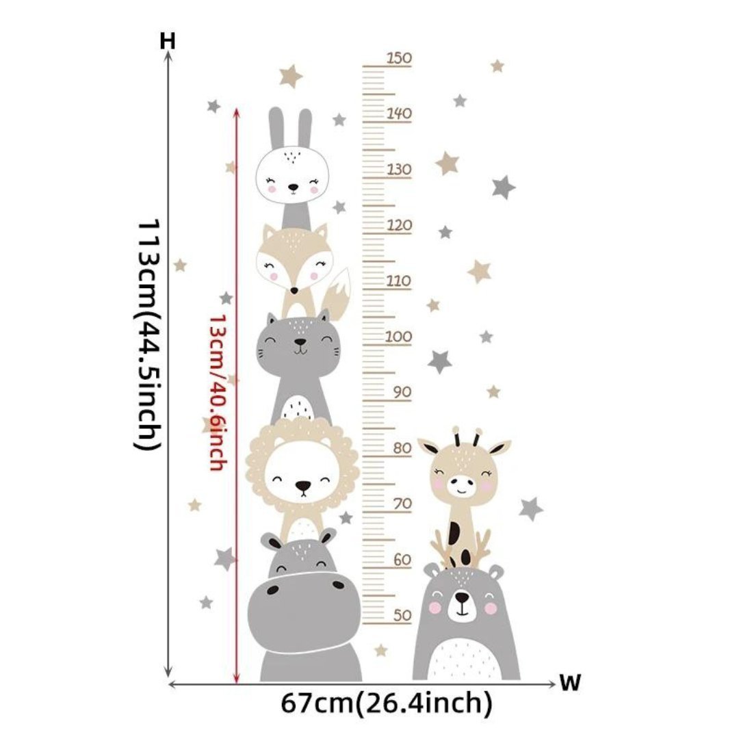 Starry Animals Height Measure - WallStick